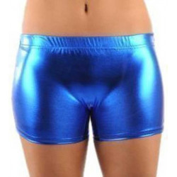 Short métallisé bleu roy