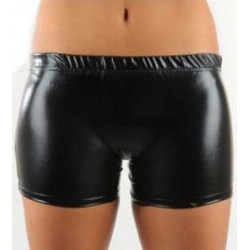 Short métallisé noir