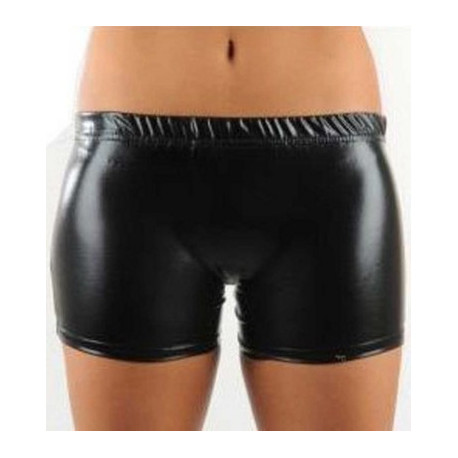 Short métallisé noir