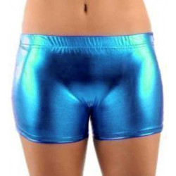 Short métallisé turquoise