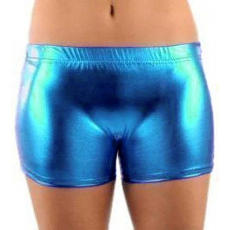 Short métallisé turquoise