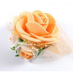 Fleur à cheveux en trio saumon
