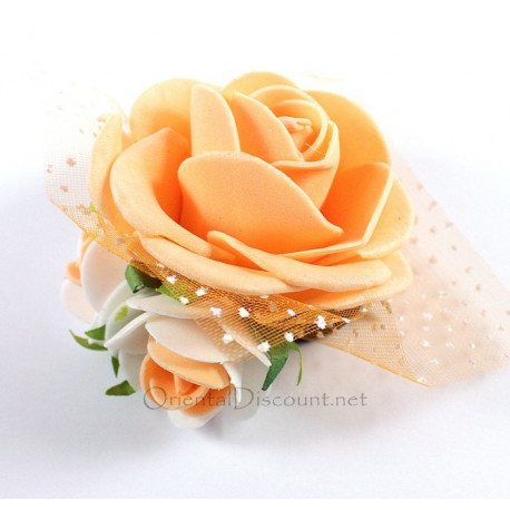 Fleur à cheveux en trio saumon