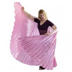 Ailes d'isis de danse orientale vieux rose opaque