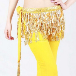 Ceinture de danse orientale à fils jaune