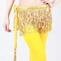 Ceinture de danse orientale à franges brillantes or