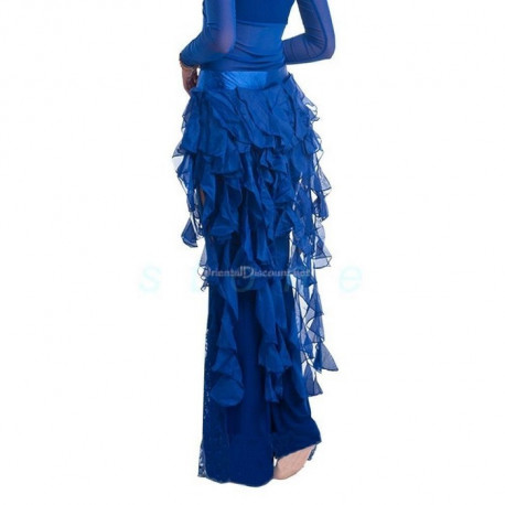 Ceinture de danse orientale à franges bleu nuit