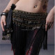 Ceinture tribale de danse orientale en velours noire