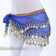 Ceinture de danse orientale à liseret doré bleu nuit