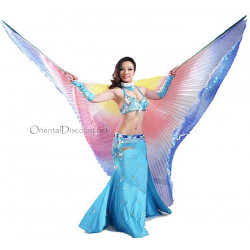Ailes d'isis de danse orientale multicolore