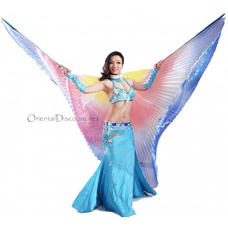 Ailes d'isis de danse orientale multicolore