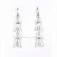 Boucles d'oreilles fantaisie quille translucide et strass