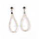 Boucles d'oreilles pas cher tube doré