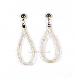 Boucles d'oreilles pas cher tube doré