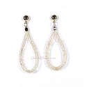 Boucles d'oreilles pas cher tube doré