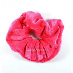 Chouchou velours pas cher rose bonbon