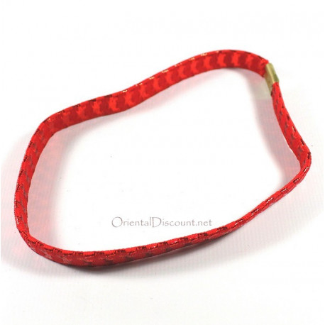 Headband uni rouge brillant