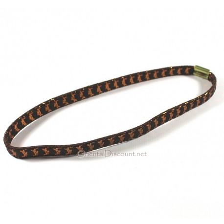 Headband uni chocolat brillant