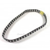 Headband uni noir et argent brillant