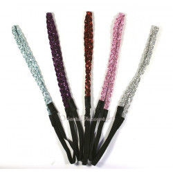 Headband tréssé à paillettes