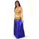 Jupe satin de danse orientale bleu roy