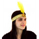 Bandeau charleston paillette et plume couleur or
