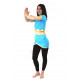 Choli turquoise et doré