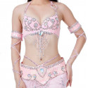 Set coordonné de danse orientale rose pâle