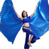 Ailes d'isis de danse orientale ouvertes bleu nuit