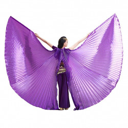 Ailes d'isis de danse orientale ouvertes violettes