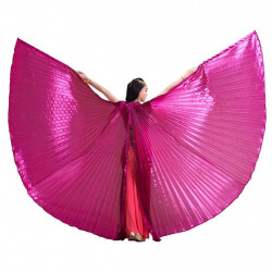 Ailes d'isis de danse orientale ouvertes rose intense