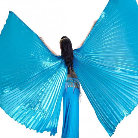 Ailes d'isis de danse orientale ouvertes bleu ciel