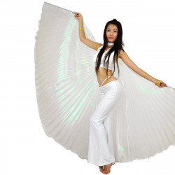 Ailes d'isis de danse orientale ouvertes blanches