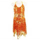 Tenue orientale enfant brillante top jupe orange