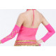 Paire de manchons de danse orientale perlés or Fuschia