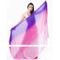 Voile de danse orientale en soie violet rose