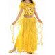 Costume de danse orientale à froufrous brillants Jaune