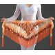 Ceinture de danse orientale triangle à franges orange