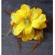 Double fleur à cheveux tulle et paillettes sur pince jaune