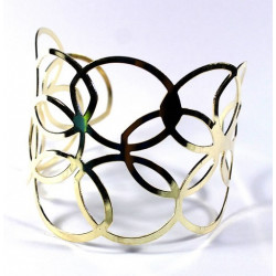 Bracelet de poignet en métal or dentelle