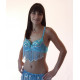 Soutien gorge de danse orientale turquoise et strass