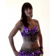 Soutien gorge de danse orientale violet et strass