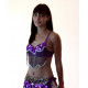 Soutien gorge de danse orientale violet et strass