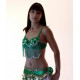 Soutien gorge de danse orientale vert et strass