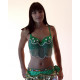 Soutien gorge de danse orientale vert et strass