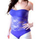 Body bustier dentelle de danse orientale bleu roy