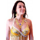 Collier oriental bleu roy et or