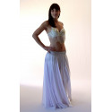 Costume oriental 3 pièces blanc et argent