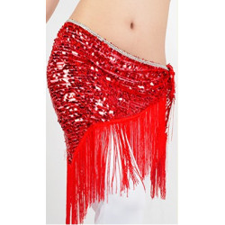 ceinture de danse orientale rouge
