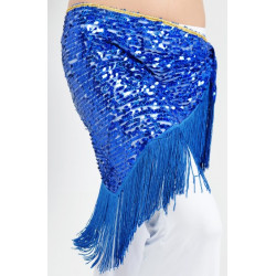 ceinture de danse orientale bleu roy